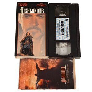 Highlander VHS Tape Christopher Lambert Sean Connery 1993 Action Fantasy insert